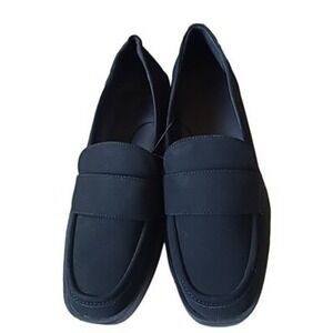 Aerosoles Black Loafers Platform Chunky Heel Classic Comfortable Shoes 7M‎